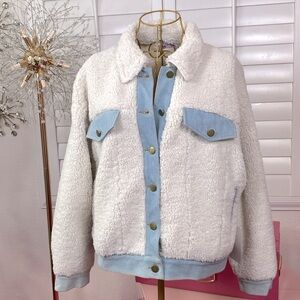 Sherpa Fleece Denim Jacket